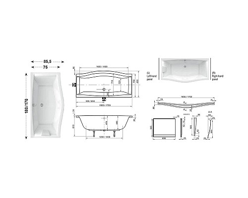 Купить Акриловая ванна Magnolia 180x75 Ravak C601000000 в магазине сантехники Santeh-Crystal.ru