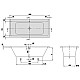 Заказать Акриловая ванна 169,5х75 см Villeroy & Boch Targa Plus Duo UBA170NES2V01+U99740000 в магазине сантехники Santeh-Crystal.ru