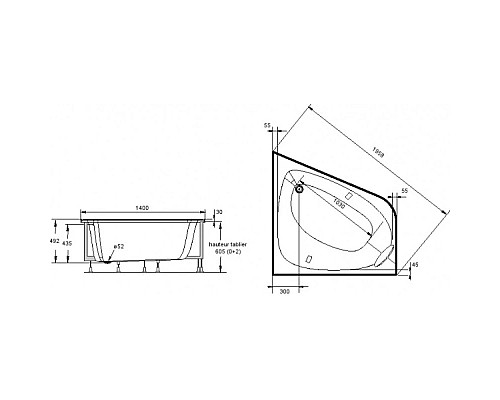 Заказать Jacob Delafon Odeon Up E60701-00 Ванна акриловая угловая в магазине сантехники Santeh-Crystal.ru