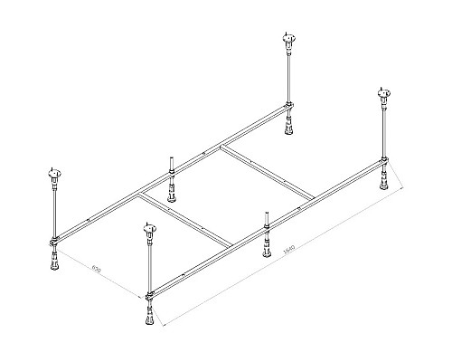 Купить Каркас для ванны 170х75 Am.Pm X-Joy W94A-170-075W-R в магазине сантехники Santeh-Crystal.ru