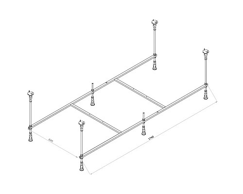 Купить Каркас для ванны 180х80 Am.Pm X-Joy W94A-180-080W-R в магазине сантехники Santeh-Crystal.ru