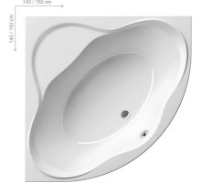 Акриловая ванна NewDay PU PLUS 150x150 Ravak C681000000