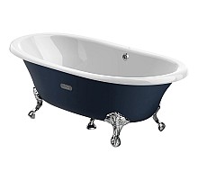 Чугунная ванна 170х85 см с противоскользящим покрытием Roca Newcast Navy Blue 233650004