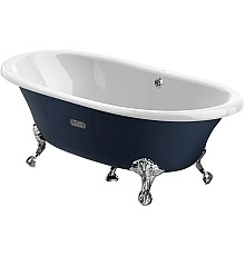 Чугунная ванна 170х85 см с противоскользящим покрытием Roca Newcast Navy Blue 233650004