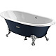 Приобрести Чугунная ванна 170х85 см с противоскользящим покрытием Roca Newcast Navy Blue 233650004 в магазине сантехники Santeh-Crystal.ru