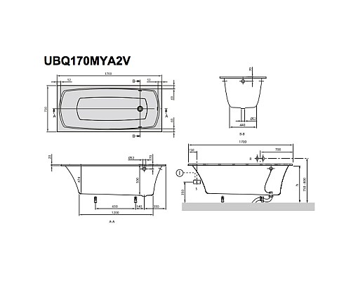 Купить Квариловая ванна 170х75 см альпийский белый Villeroy & Boch My Art UBQ170MYA2V-01 в магазине сантехники Santeh-Crystal.ru