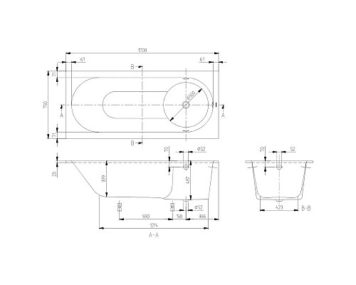 Приобрести Квариловая ванна 170х75 см альпийский белый Villeroy & Boch Libra UBQ170LIB2V-01 в магазине сантехники Santeh-Crystal.ru