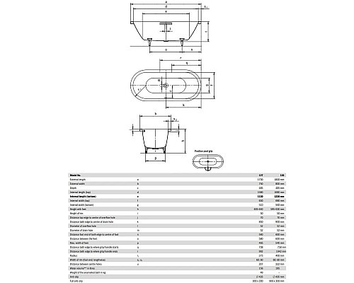 Купить Стальная ванна 170х75 см Kaldewei Centro Duo Oval 127 с покрытием Anti-Slip и Easy-Clean в магазине сантехники Santeh-Crystal.ru