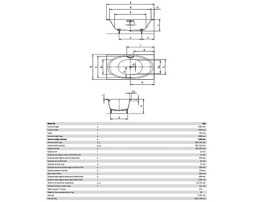 Купить Стальная ванна 190х100 см Kaldewei Ellipso Duo 230 Standard в магазине сантехники Santeh-Crystal.ru