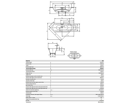 Купить Стальная ванна 210х80 см Kaldewei Vaio Duo 6 952 Standard в магазине сантехники Santeh-Crystal.ru