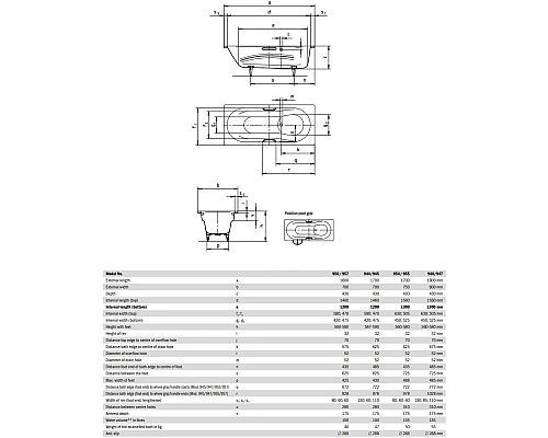 Купить Стальная ванна 160х70 см Kaldewei Vaio Set 956 Standard в магазине сантехники Santeh-Crystal.ru