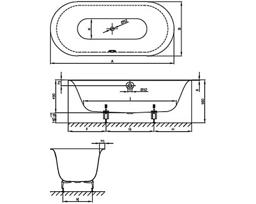 Купить Стальная ванна 180х80 см Bette Lux Oval 3466-035 PLUS AR с покрытием Anti-Slip и Glaze Plus в магазине сантехники Santeh-Crystal.ru