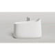 Ванна из литьевого мрамора Salini S-Sense Oriente Ofuro 1043101G 140x80 см, отдельностоящая, белый глянец