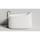 Ванна из литьевого мрамора Salini S-Sense Oriente Ofuro 1043101M 140x80 см, отдельностоящая, белый матовый