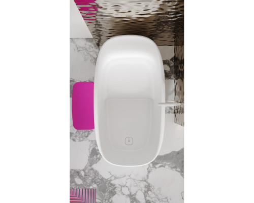 Ванна из литьевого мрамора Salini S-Sense Oriente Ofuro 1043101M 140x80 см, отдельностоящая, белый матовый