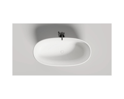 Ванна из литьевого мрамора Salini S-Stone Luce 100122M 150x75 см, отдельностоящая, белый матовый
