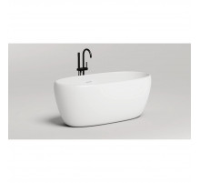 Ванна из литьевого мрамора Salini S-Stone Luce 100122M 150x75 см, отдельностоящая, белый матовый