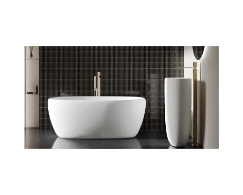 Ванна из литьевого мрамора Salini S-Stone Luce 100122M 150x75 см, отдельностоящая, белый матовый