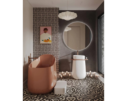 Ванна из литьевого мрамора Salini S-Sense Oriente Ofuro 1043101MF 140x80 см, отдельностоящая, покраска по RAL матовый полностью