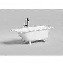 Ванна из литьевого мрамора Salini S-Sense Ornella Kit 102416G 160x70 см, белый глянец