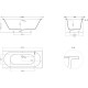 Ванна из литьевого мрамора Salini S-Stone Ornella Axis 103421MF 180x80 см, покраска по RAL матовый полностью
