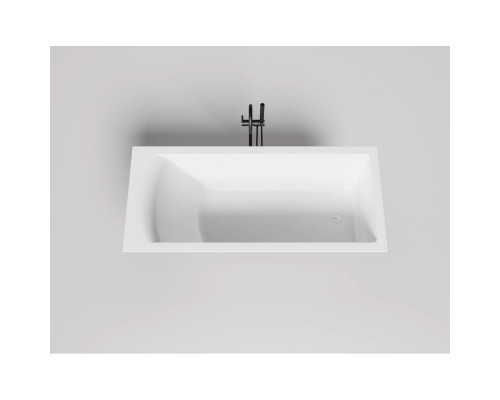 Ванна из литьевого мрамора Salini S-Sense Cascata Kit 104813M 170x70 см, белый матовый
