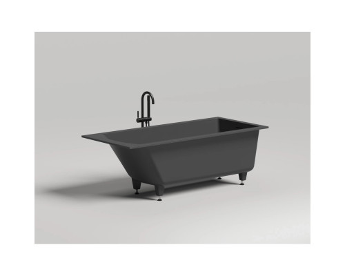 Ванна из литьевого мрамора Salini S-Sense Cascata Kit 104813MF 170x70 см, покраска по RAL матовый полностью