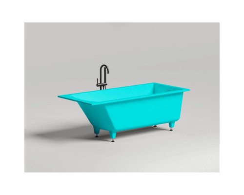 Ванна из литьевого мрамора Salini S-Sense Cascata Kit 104313GF 169,8x75 см, покраска по RAL глянец полностью