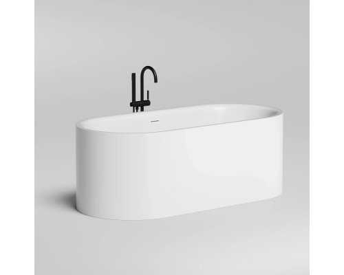 Ванна из литьевого мрамора Salini S-Stone Perla 1049201M 170x80 см, отдельностоящая, белый матовый