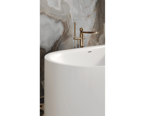 Ванна из литьевого мрамора Salini S-Stone Perla 1049201M 170x80 см, отдельностоящая, белый матовый