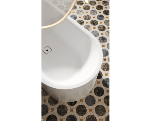 Ванна из литьевого мрамора Salini S-Stone Perla 1049201M 170x80 см, отдельностоящая, белый матовый