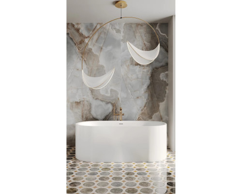 Ванна из литьевого мрамора Salini S-Stone Perla 1049201M 170x80 см, отдельностоящая, белый матовый