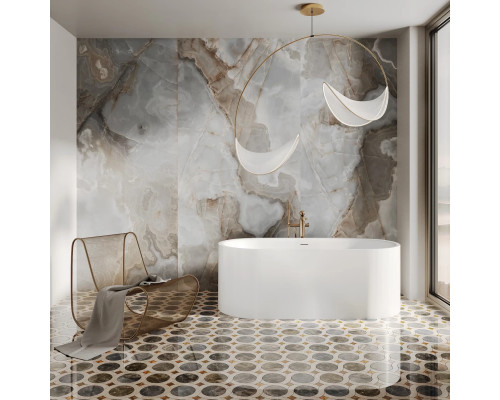 Ванна из литьевого мрамора Salini S-Stone Perla 1049201M 170x80 см, отдельностоящая, белый матовый