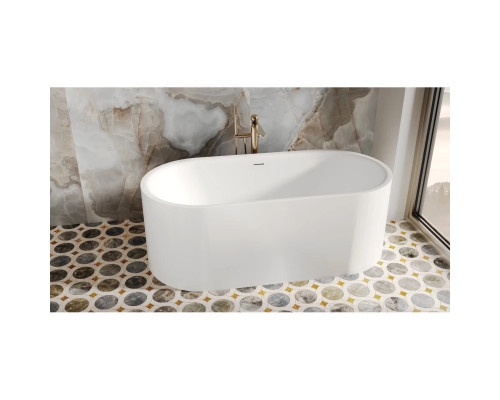 Ванна из литьевого мрамора Salini S-Stone Perla 1049201M 170x80 см, отдельностоящая, белый матовый