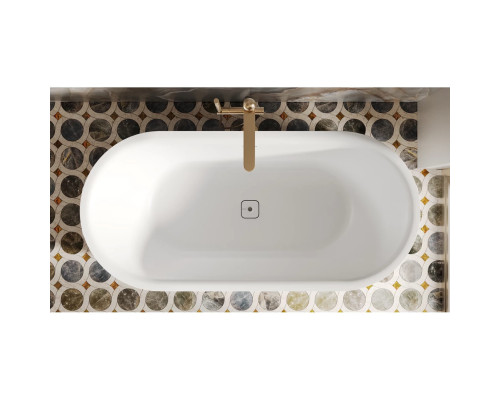 Ванна из литьевого мрамора Salini S-Stone Perla 1049201M 170x80 см, отдельностоящая, белый матовый