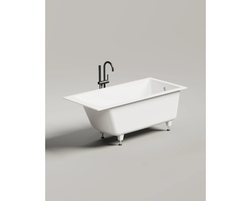 Ванна из литьевого мрамора Salini S-Sense Cascata 105011G 150,3x70 см, белый глянец