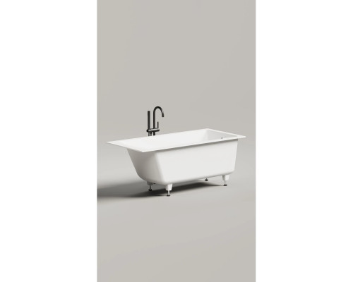 Ванна из литьевого мрамора Salini S-Sense Cascata 105011G 150,3x70 см, белый глянец