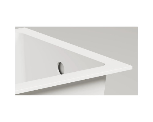 Ванна из литьевого мрамора Salini S-Sense Cascata 105011G 150,3x70 см, белый глянец