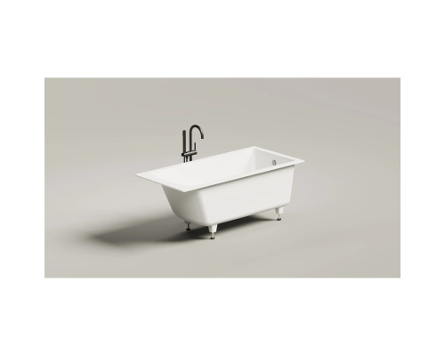Ванна из литьевого мрамора Salini S-Sense Cascata 105011G 150,3x70 см, белый глянец