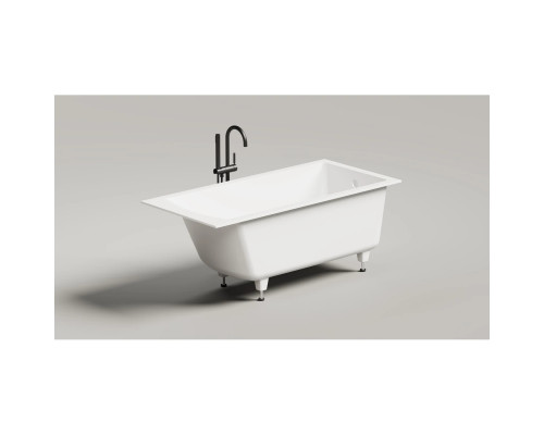 Ванна из литьевого мрамора Salini S-Stone Cascata 105021M 150x70 см, белый матовый