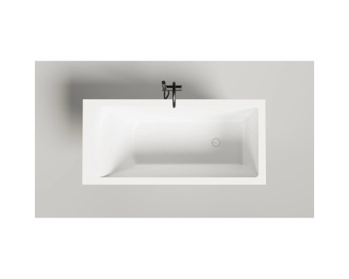 Ванна из литьевого мрамора Salini S-Sense Cascata Kit 105012G 150,3x70 см, белый глянец