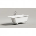 Ванна из литьевого мрамора Salini S-Sense Cascata Kit 105012G 150,3x70 см, белый глянец