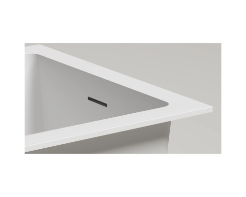 Ванна из литьевого мрамора Salini S-Sense Cascata Kit 105012M 150,3x70 см, белый матовый