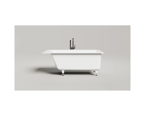 Ванна из литьевого мрамора Salini S-Stone Cascata Kit 105022M 150x70 см, белый матовый