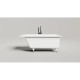 Ванна из литьевого мрамора Salini S-Stone Cascata Kit 105022M 150x70 см, белый матовый