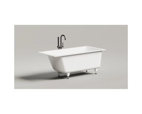 Ванна из литьевого мрамора Salini S-Stone Cascata Kit 105022M 150x70 см, белый матовый