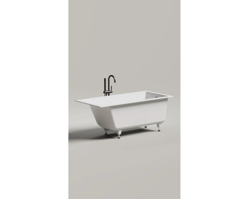 Ванна из литьевого мрамора Salini S-Stone Cascata Kit 105022M 150x70 см, белый матовый