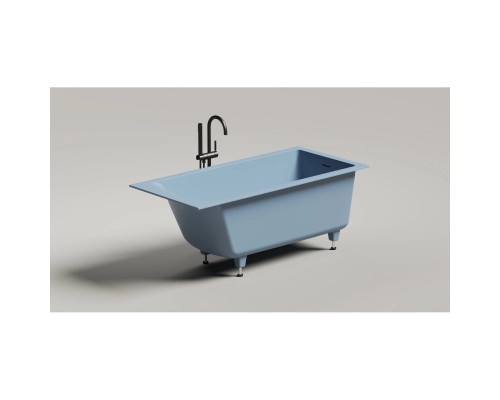 Ванна из литьевого мрамора Salini S-Sense Cascata Kit 105012GF 150,3x70 см, покраска по RAL глянец полностью