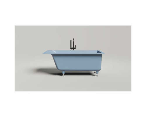 Ванна из литьевого мрамора Salini S-Sense Cascata Kit 105012MF 150,3x70 см, покраска по RAL матовый полностью