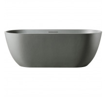 Ванна из литьевого мрамора AltroBagno Bruna AltroBagnoBruna090204CementGrey 170x75 см, отдельностоящая, серый цемент
